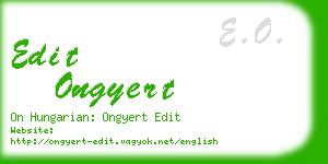 edit ongyert business card